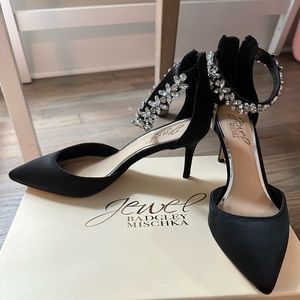 Badgley Mischka Crystal Embellished Heels